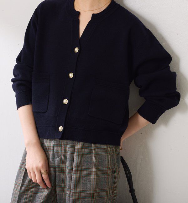 「スキッパースウェットライクカーディガン」|ニット・セーター|