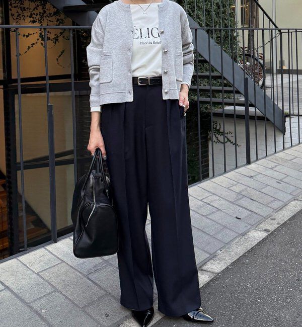  「スキッパースウェットライクカーディガン」|ニット・セーター|