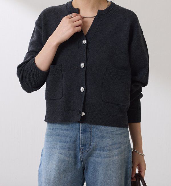  「スキッパースウェットライクカーディガン」|ニット・セーター|