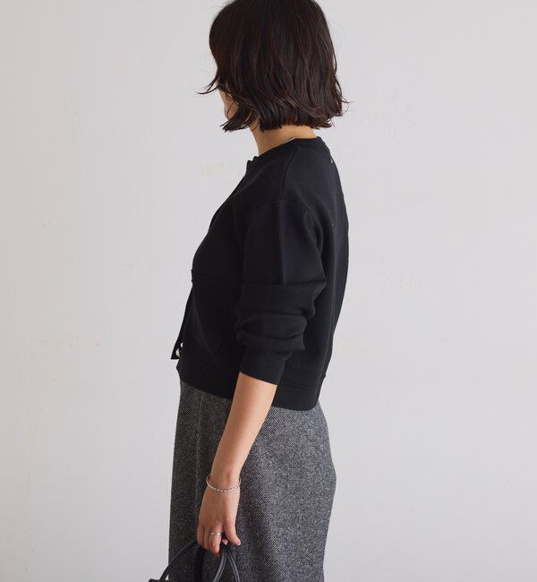  「スキッパースウェットライクカーディガン」|ニット・セーター|