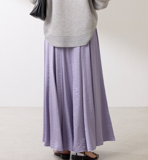  「シルキーサテンフレアスカート」|スカート|