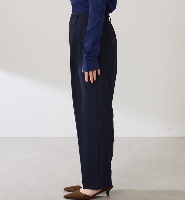  「ウールライクテーパードパンツ」|チノ|