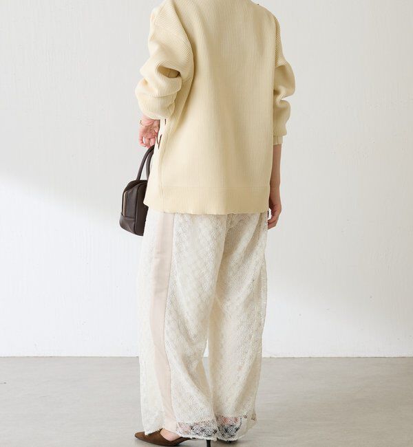  「コード刺繍深Vニット」|ニット・セーター|