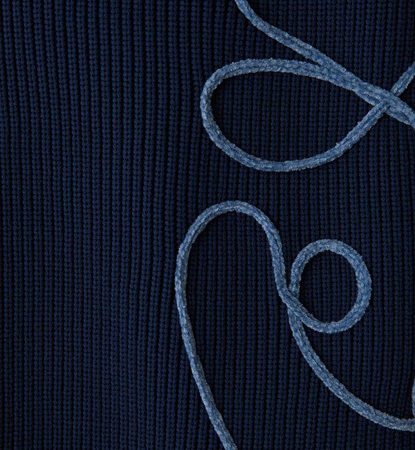  「コード刺繍深Vニット」|ニット・セーター|