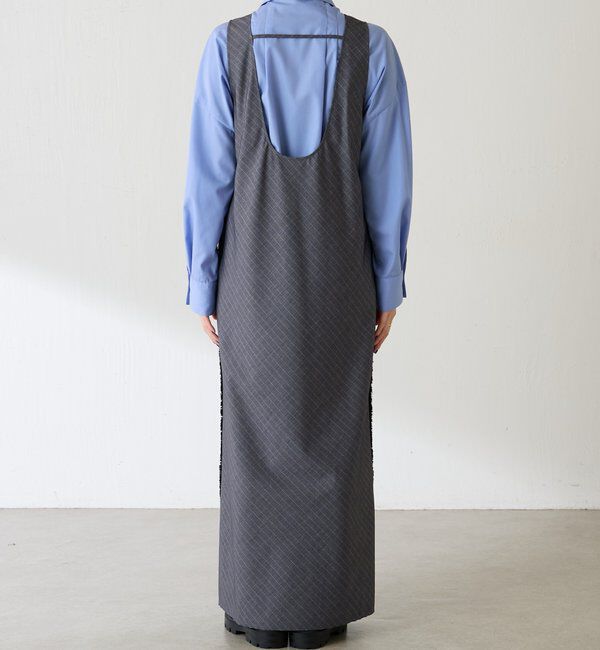  「バイアスストライプジャンパースカート」|ワンピース|