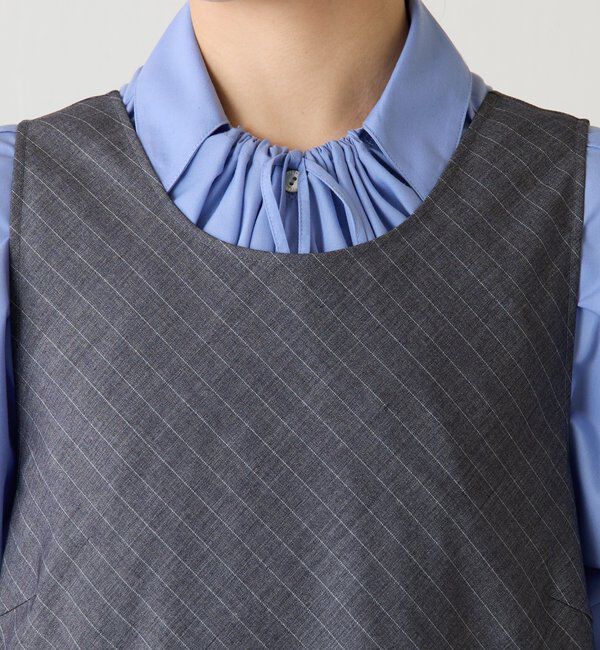  「バイアスストライプジャンパースカート」|ワンピース|