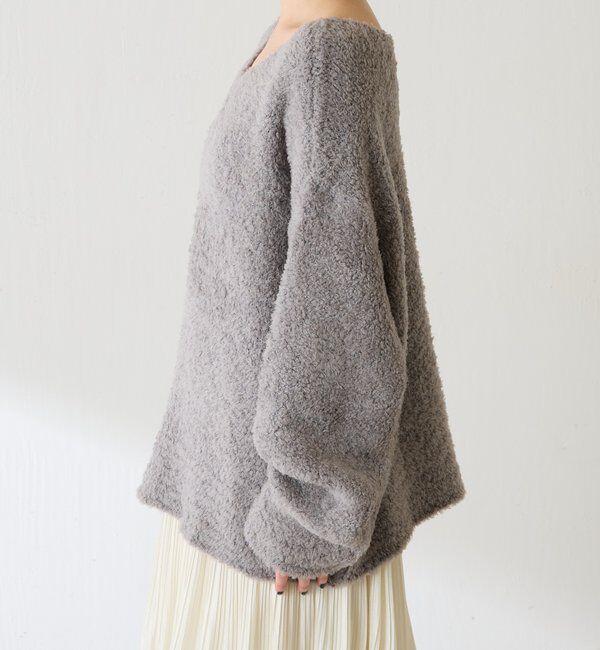  「【マルチに着れる】ウールブレンドモールオーバーニット」|ニット・セーター|