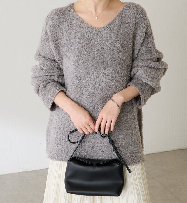  「【マルチに着れる】ウールブレンドモールオーバーニット」|ニット・セーター|