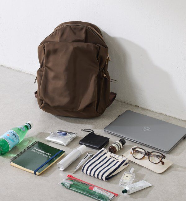  「【強撥水/大容量/PC収納ポケット付】強撥水10ポケットリュック」|トートバッグ|ダークブラウン