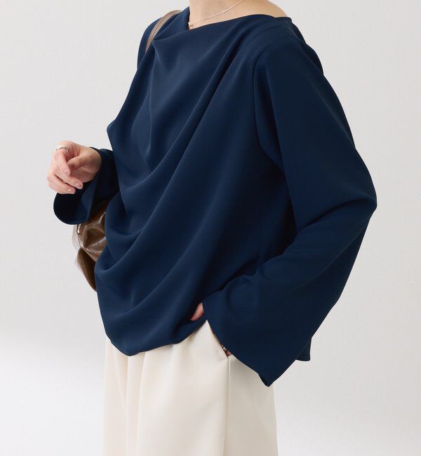  「フロントドレープブラウス」|シャツ・ブラウス|