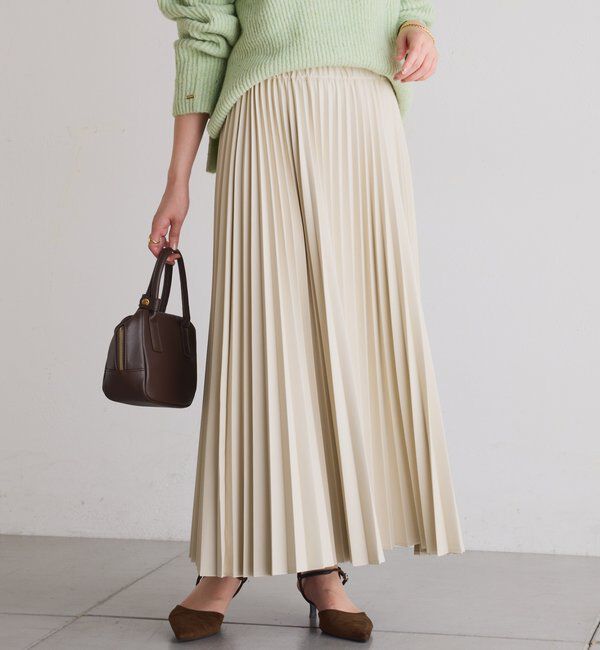  「フェイクレザープリーツスカート」|スカート|