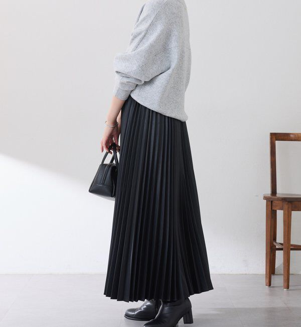  「フェイクレザープリーツスカート」|スカート|