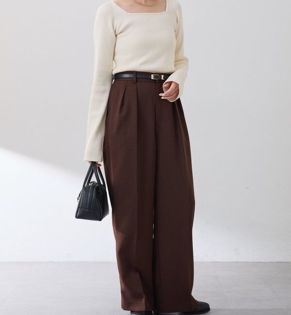  「深スクエアリブニット」|ニット・セーター|