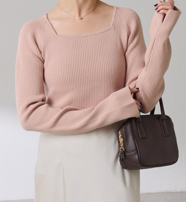  「深スクエアリブニット」|ニット・セーター|