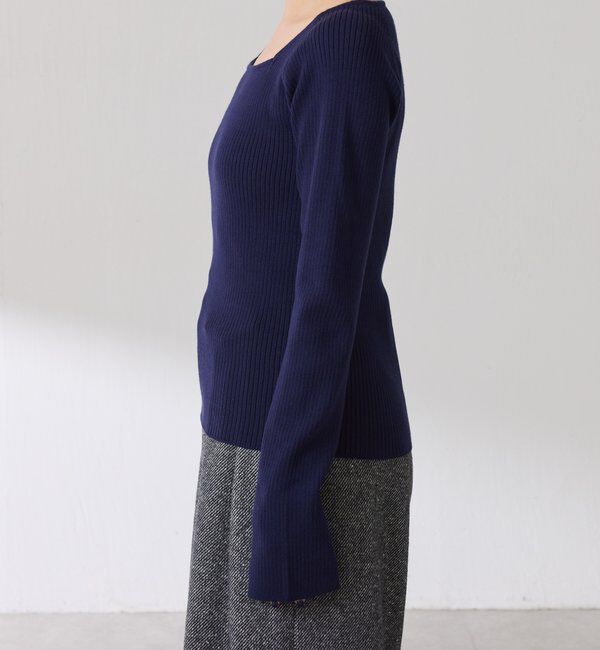  「深スクエアリブニット」|ニット・セーター|
