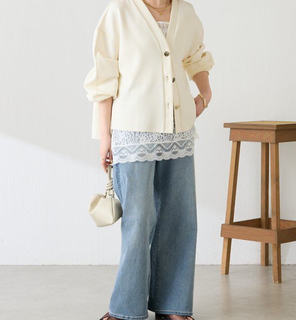  「《WEB限定/気温調整に◎》メタル釦ジョーゼットカーディガン」|Tシャツ・カットソー|
