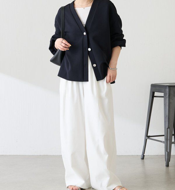  「《WEB限定/気温調整に◎》メタル釦ジョーゼットカーディガン」|Tシャツ・カットソー|