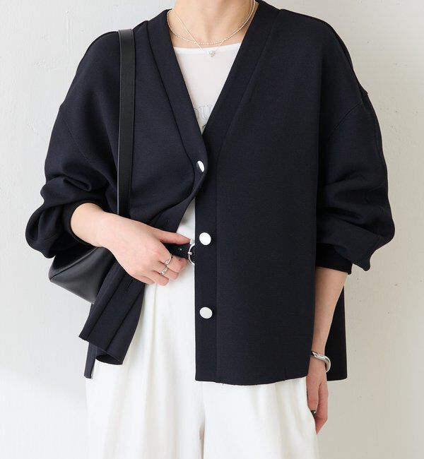  「《WEB限定/気温調整に◎》メタル釦ジョーゼットカーディガン」|Tシャツ・カットソー|