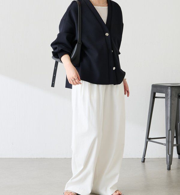  「《WEB限定/気温調整に◎》メタル釦ジョーゼットカーディガン」|Tシャツ・カットソー|