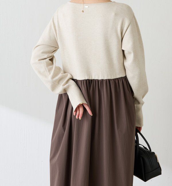  「ニットドッキングフレアワンピース」|ワンピース|