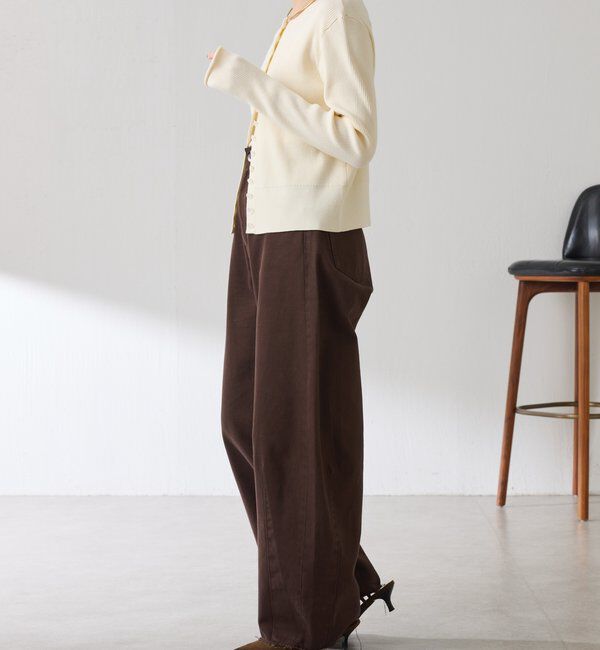  「ラインボタンコンパクトカーディガン」|ニット・セーター|