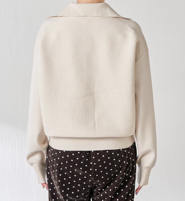  「【襟は取り外し可能】オープンカラーニットカーディガン」|ニット・セーター|