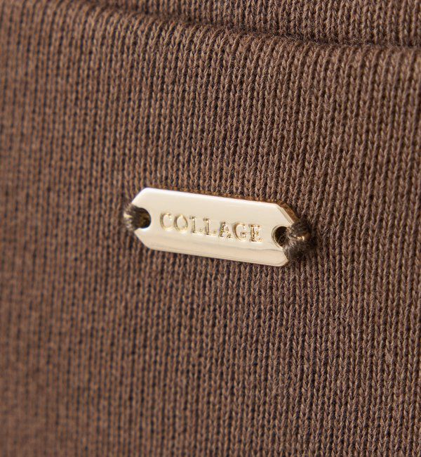  「異素材ドッキングハーフジップワンピース」|ワンピース|