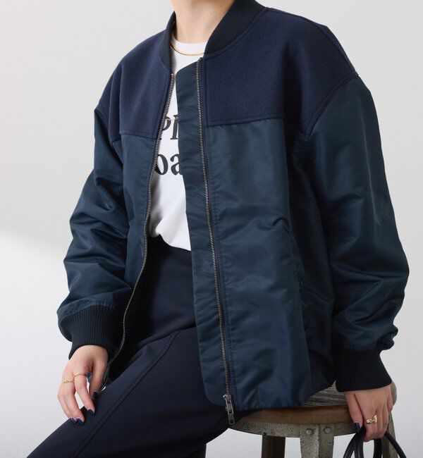 「コンビMA-1ブルゾン」|ベスト・ジレ|ネイビー