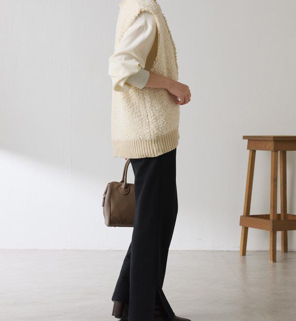  「ツイードライクニットベスト」|ニット・セーター|