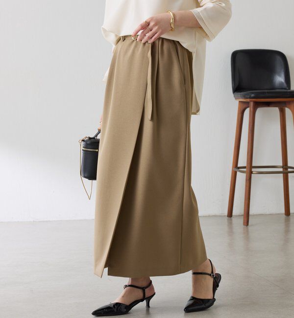  「ウールライクベルテッドスカート」|スカート|