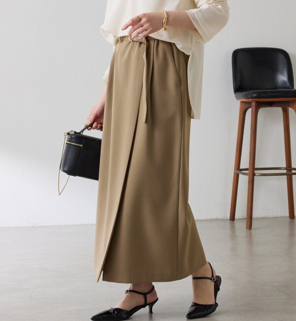  「ウールライクベルテッドスカート」|スカート|