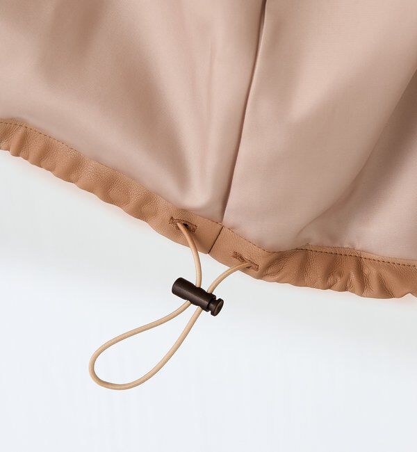  「レザータッチ刺繍入りスタンドブルゾン」|ベスト・ジレ|