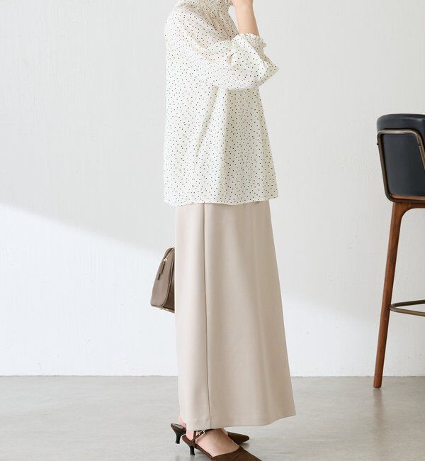  「ハイネックシャーリングドットブラウス」|シャツ・ブラウス|