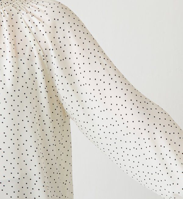  「ハイネックシャーリングドットブラウス」|シャツ・ブラウス|