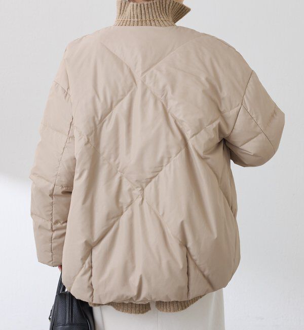  「【マット見え/軽量コート】ライトエンボスノーカラーダウン」|その他|