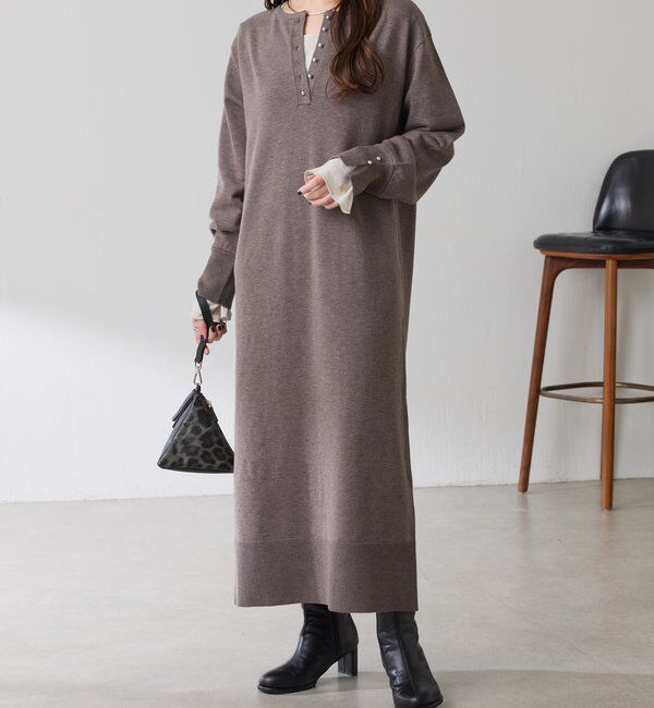  「【前後２通りで着れる】2WAYニットワンピース」|ワンピース|