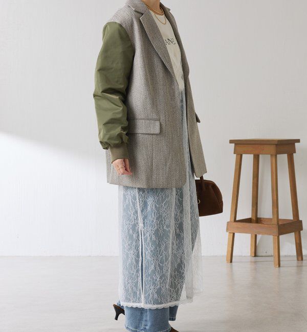  「3つ釦コンビスリーブジャケット」|ベスト・ジレ|