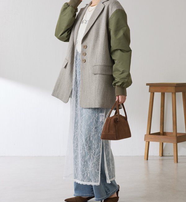  「3つ釦コンビスリーブジャケット」|ベスト・ジレ|