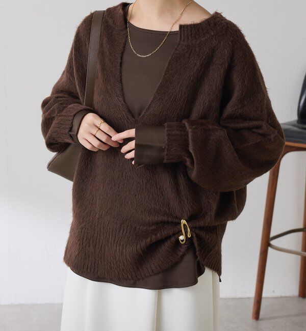  「サテンサイドドロストTブラウス」|シャツ・ブラウス|