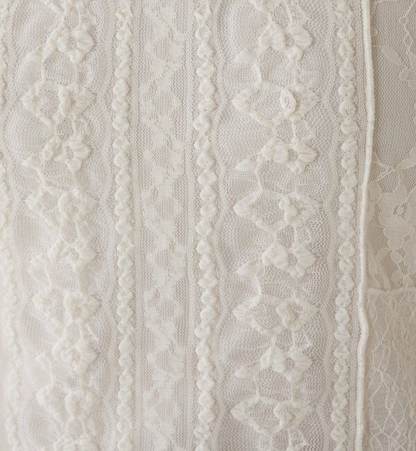  「QanosレースパッチワークロンT」|Tシャツ・カットソー|