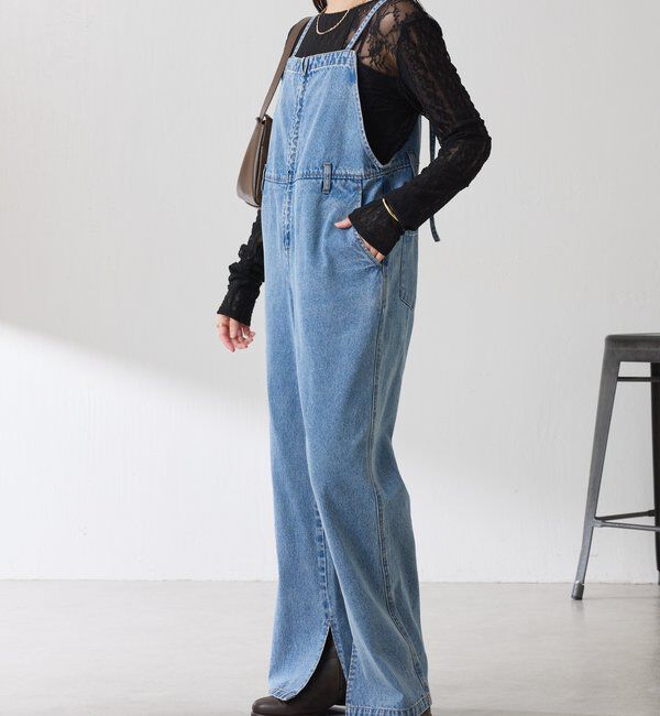  「Q.anos フレアデニムロンパース」|ワンピース|