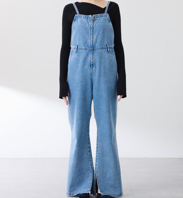  「Q.anos フレアデニムロンパース」|ワンピース|