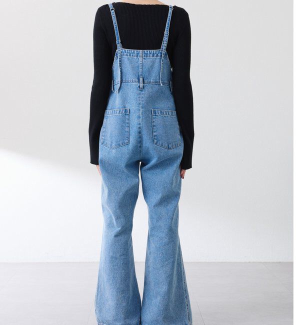  「Q.anos フレアデニムロンパース」|ワンピース|