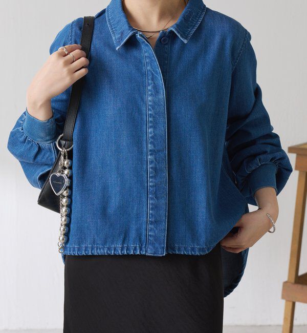  「Q.anos 2WAYデニムシャツ」|シャツ・ブラウス|