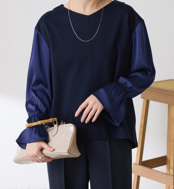  「【着映えトップス】ドッキングスリーブプルオーバー/セレモニー」|Tシャツ・カットソー|