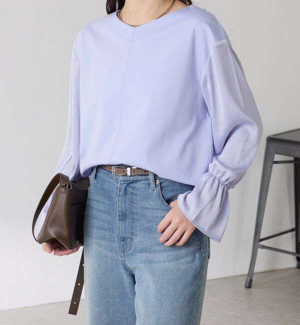  「【着映えトップス】ドッキングスリーブプルオーバー/セレモニー」|Tシャツ・カットソー|