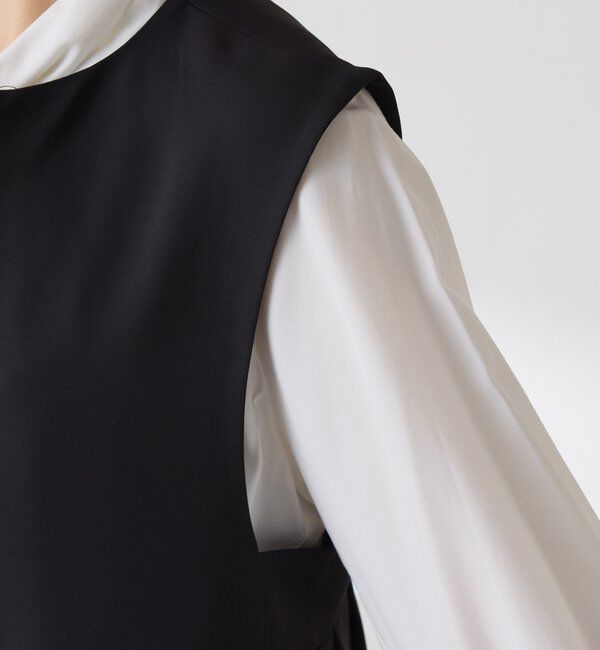  「【お尻周りカバー】ツイルプリーツジレ/セットアップ/セレモニー」|ベスト・ジレ|