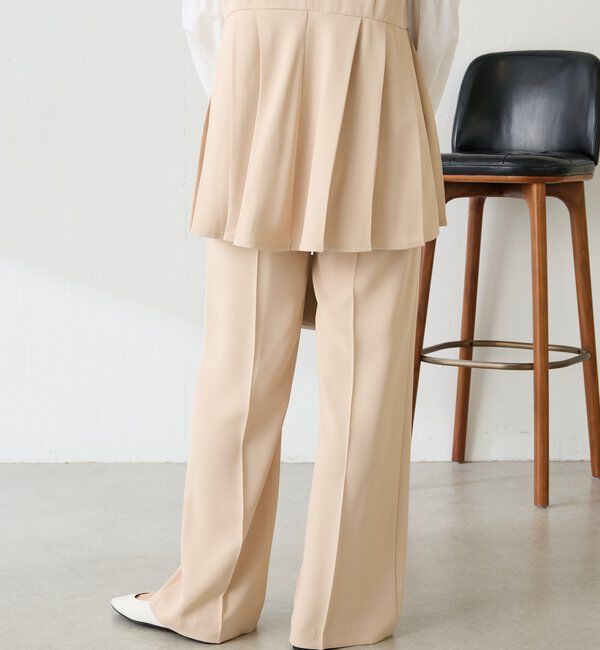  「【２サイズ展開】ツイルフレアパンツ/セットアップ/セレモニー」|チノ|