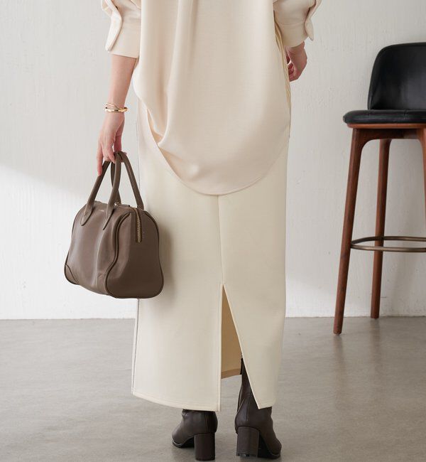  「【伸縮性◎】サイドラメダンボールタイトスカート/セレモニー」|スカート|