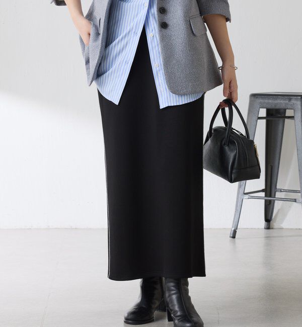  「【伸縮性◎】サイドラメダンボールタイトスカート/セレモニー」|スカート|